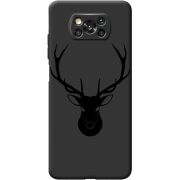 Черный чехол BoxFace Poco X3 Deer