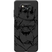 Черный чехол BoxFace Poco X3 Bear King