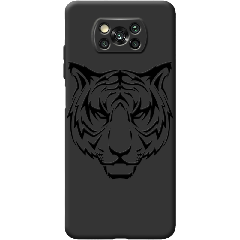 Черный чехол BoxFace Poco X3 Tiger