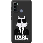 Черный чехол BoxFace Motorola G60 Cat in Black