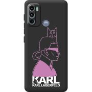 Черный чехол BoxFace Motorola G60 Pink Karl