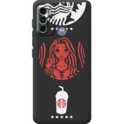 Черный чехол BoxFace Motorola G60 RedWhite Coffee