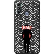 Черный чехол BoxFace Motorola G60 Man Pattern