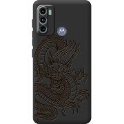 Черный чехол BoxFace Motorola G60 Chinese Dragon