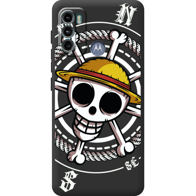 Черный чехол BoxFace Motorola G60 One Piece Компас