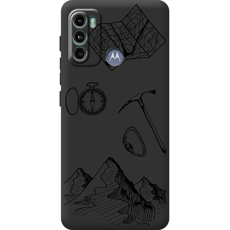 Черный чехол BoxFace Motorola G60 Mountains