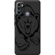 Черный чехол BoxFace Motorola G60 Grizzly Bear