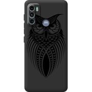 Черный чехол BoxFace Motorola G60 Owl