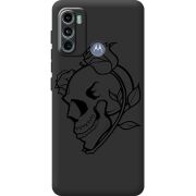 Черный чехол BoxFace Motorola G60 Skull and Roses