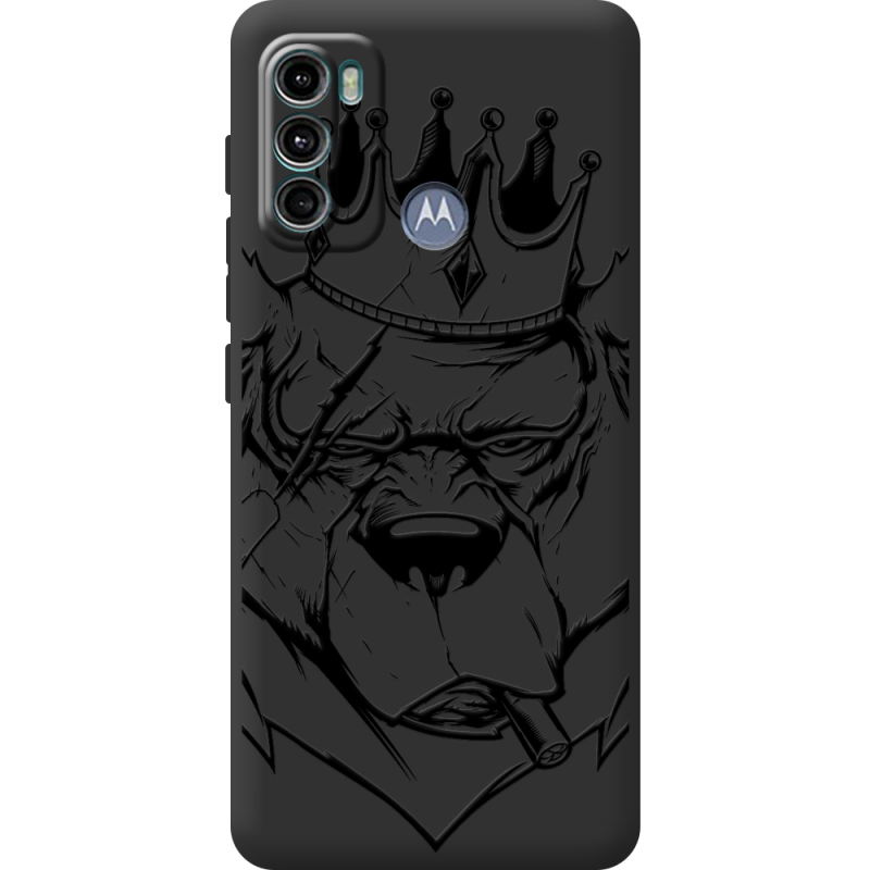 Черный чехол BoxFace Motorola G60 Bear King