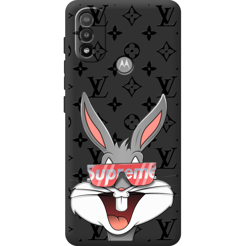 Черный чехол BoxFace Motorola E20 looney bunny