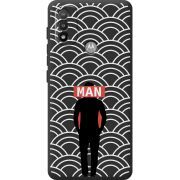 Черный чехол BoxFace Motorola E20 Man Pattern