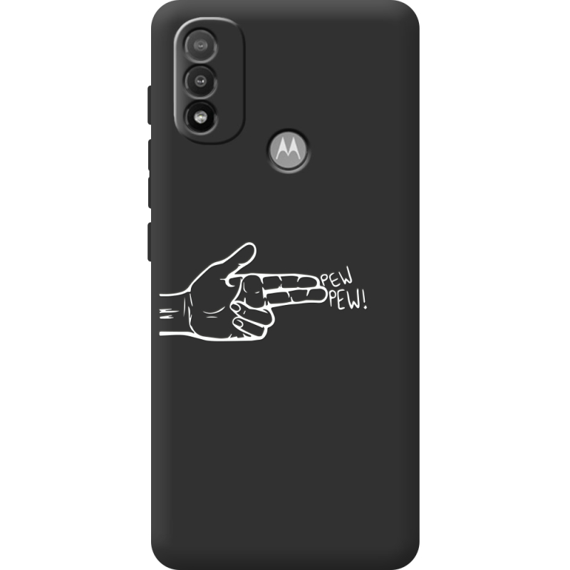 Черный чехол BoxFace Motorola E20 Pew Pew