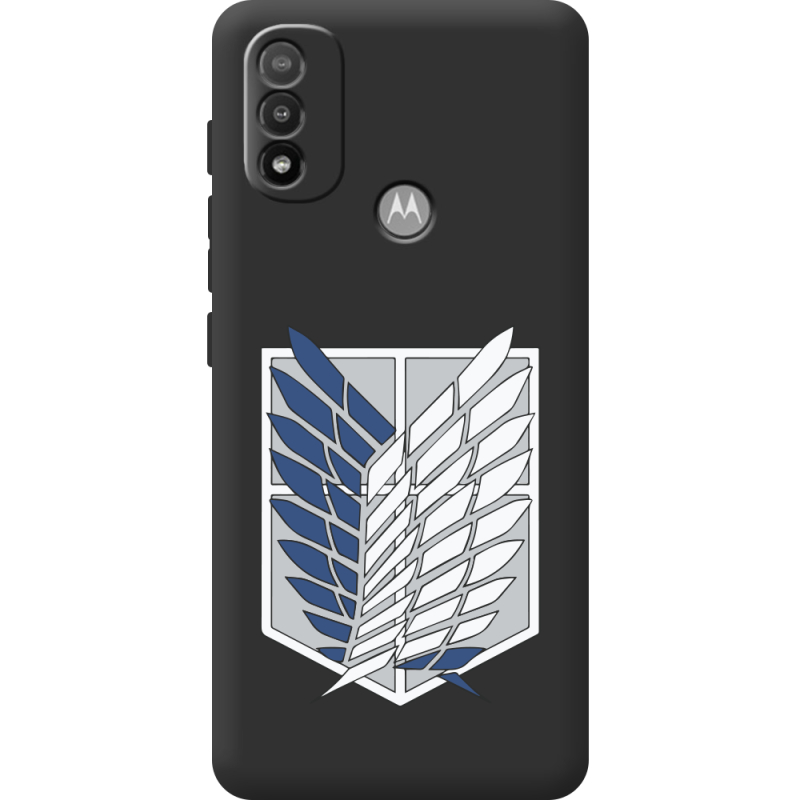 Черный чехол BoxFace Motorola E20 Атака Титанов Крылья Свободы