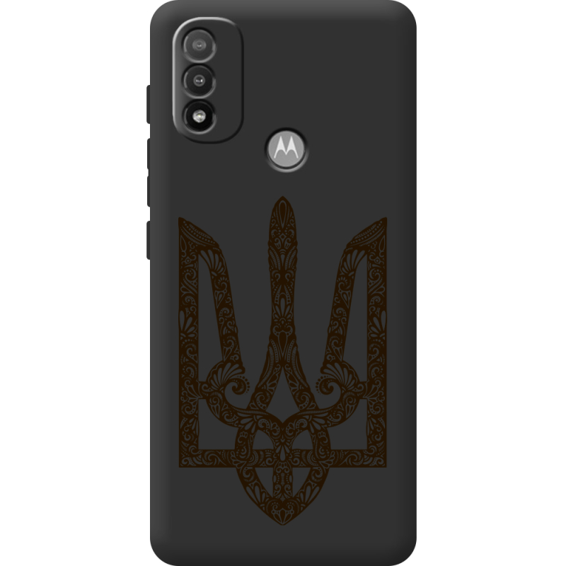 Черный чехол BoxFace Motorola E20 Ukrainian Trident