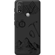 Черный чехол BoxFace Motorola E20 Mountains