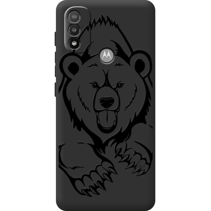 Черный чехол BoxFace Motorola E20 Grizzly Bear