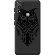 Черный чехол BoxFace Motorola E20 Owl