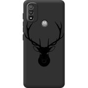 Черный чехол BoxFace Motorola E20 Deer