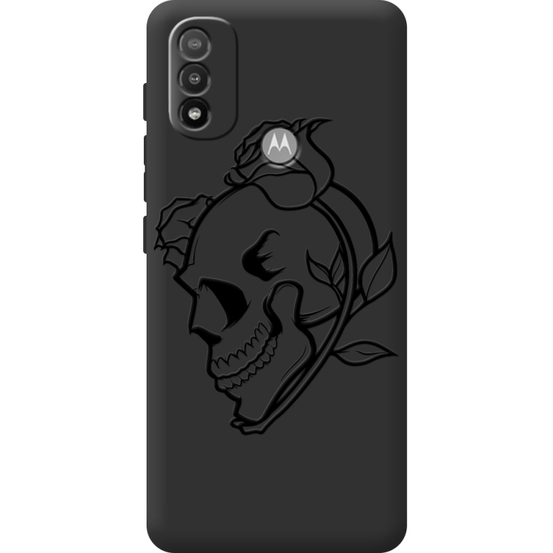 Черный чехол BoxFace Motorola E20 Skull and Roses