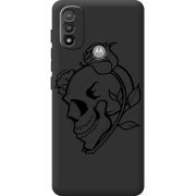 Черный чехол BoxFace Motorola E20 Skull and Roses