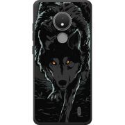 Черный чехол BoxFace Nokia C21 Wolf