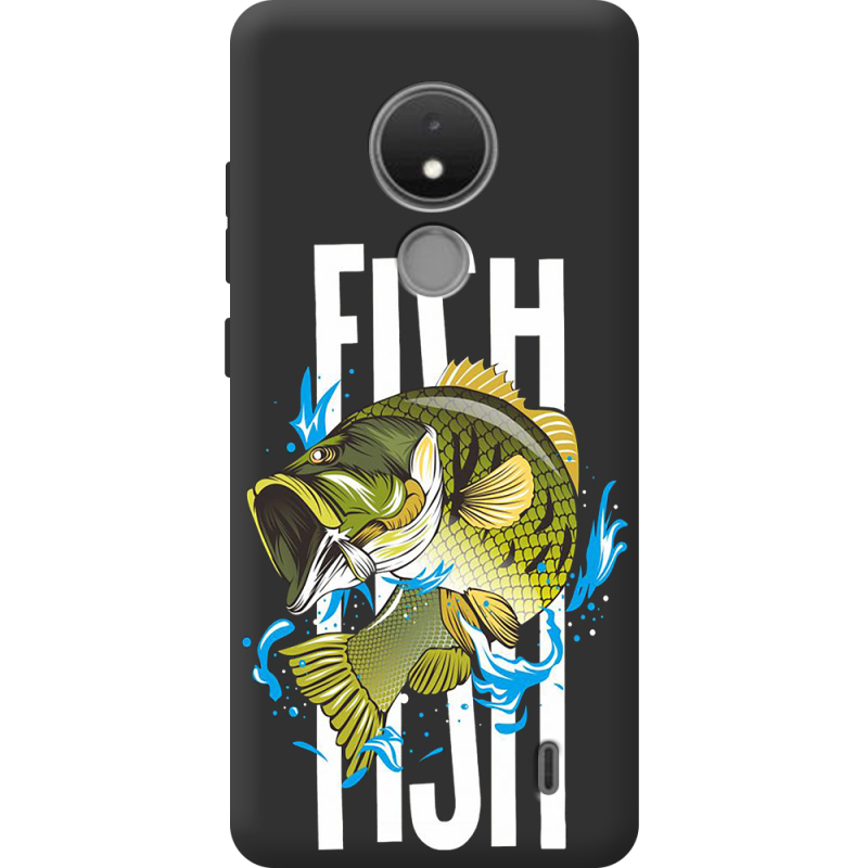 Черный чехол BoxFace Nokia C21 Fish