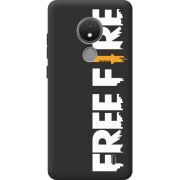 Черный чехол BoxFace Nokia C21 Free Fire White Logo