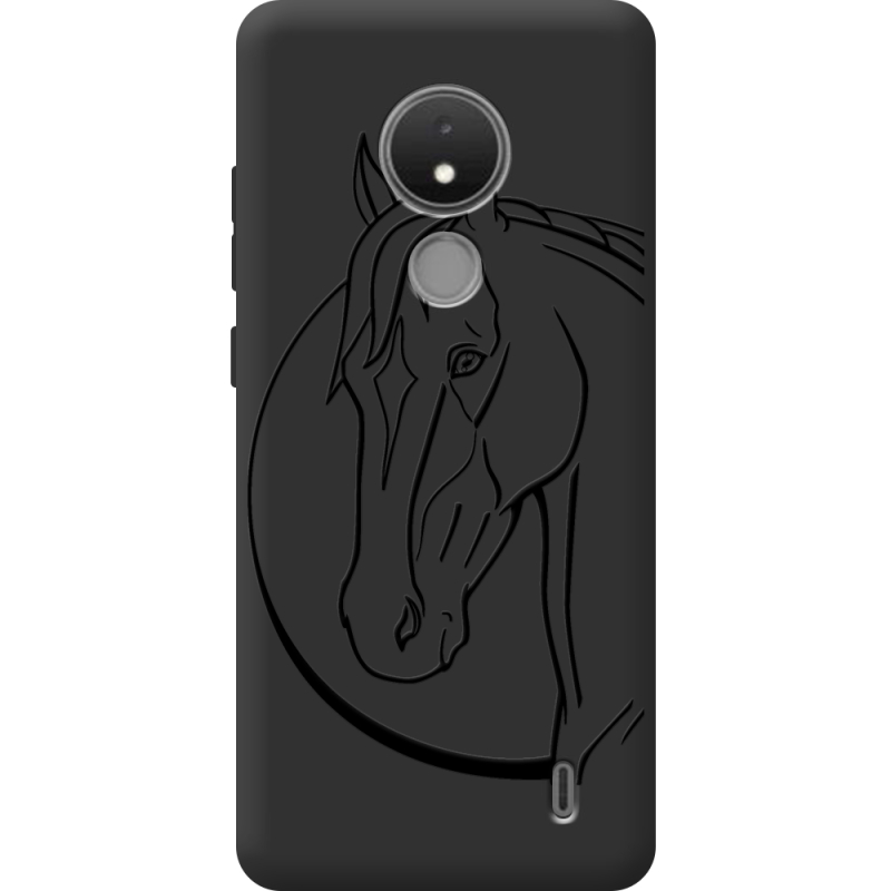 Черный чехол BoxFace Nokia C21 Horse