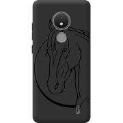 Черный чехол BoxFace Nokia C21 Horse