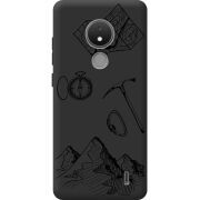 Черный чехол BoxFace Nokia C21 Mountains