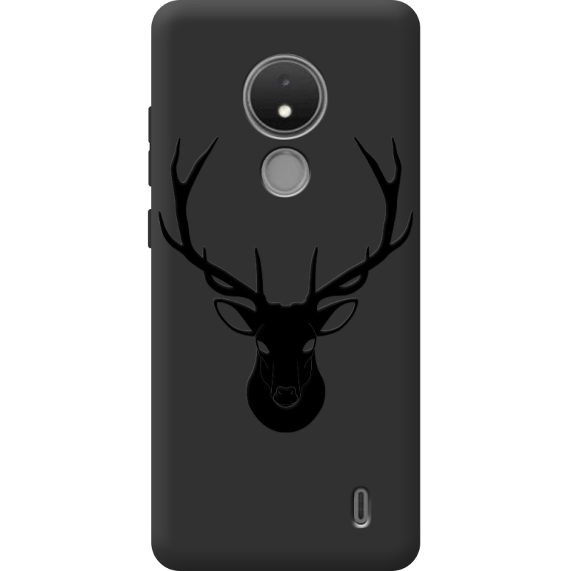 Черный чехол BoxFace Nokia C21 Deer