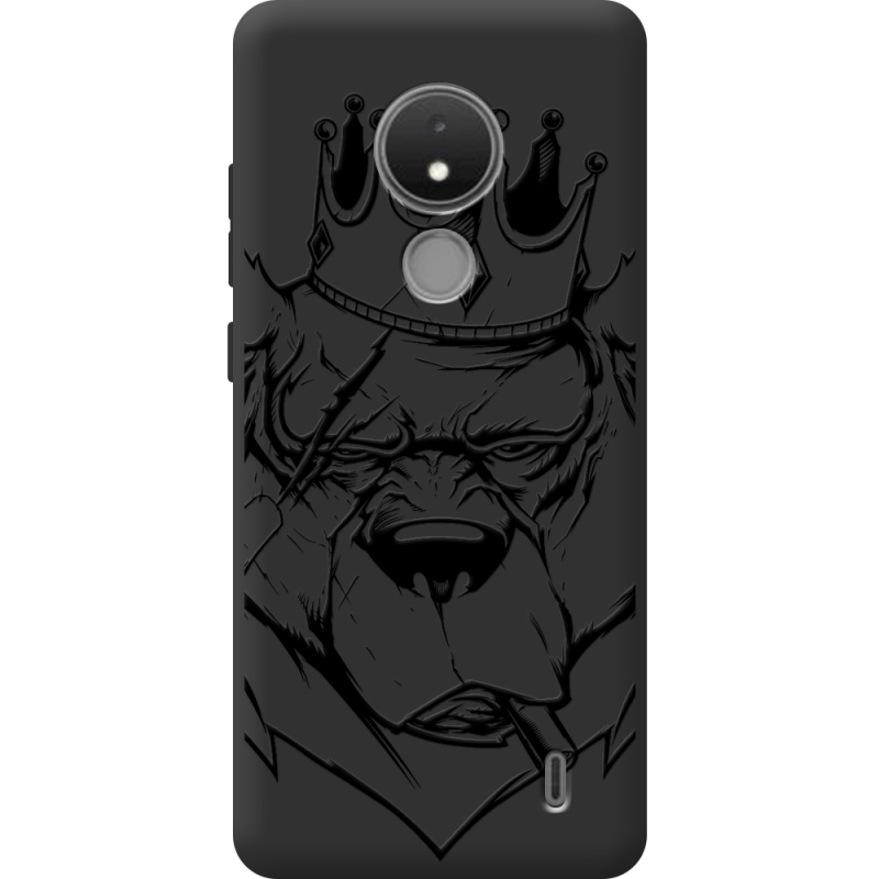 Черный чехол BoxFace Nokia C21 Bear King