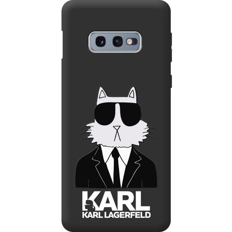 Черный чехол BoxFace Samsung G970 Galaxy S10e Cat in Black