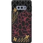 Черный чехол BoxFace Samsung G970 Galaxy S10e FranceFlowers