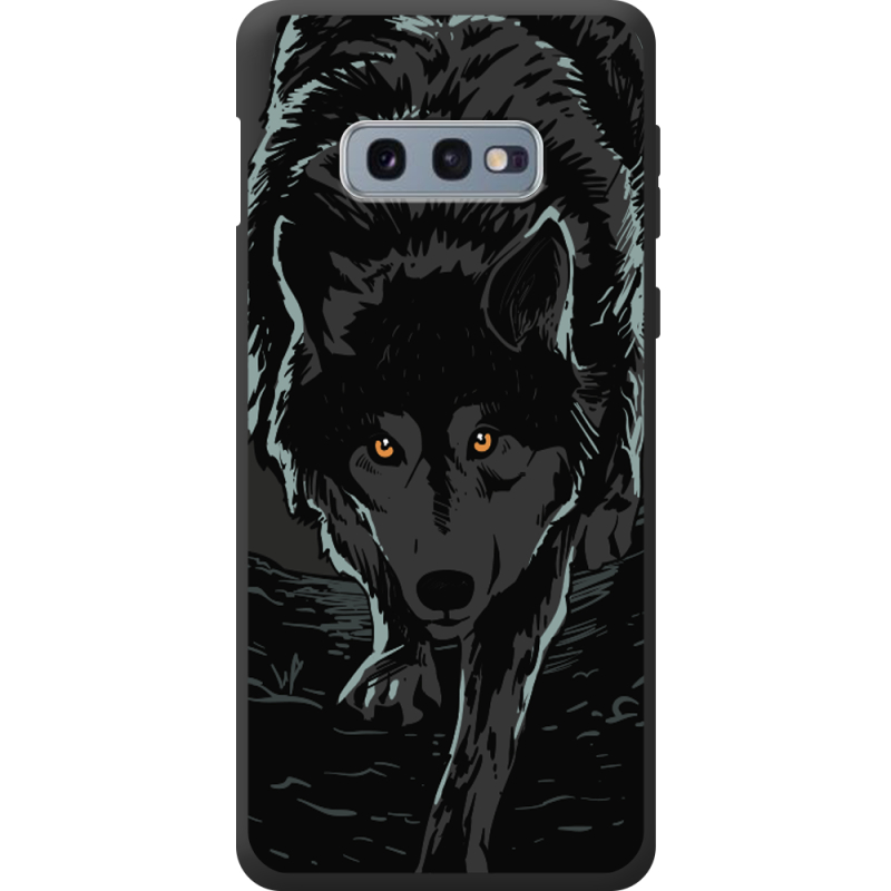 Черный чехол BoxFace Samsung G970 Galaxy S10e Wolf