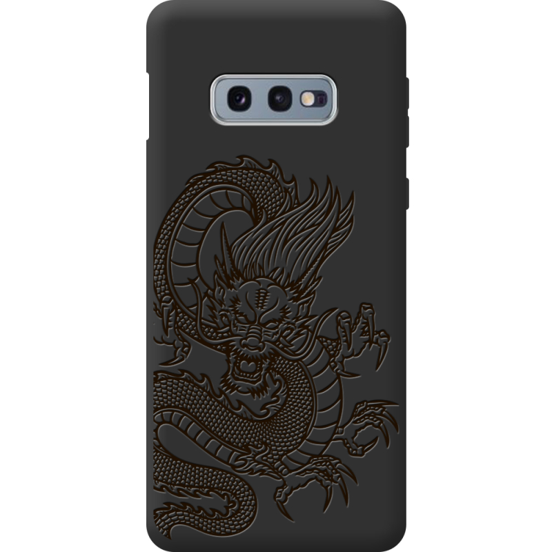 Черный чехол BoxFace Samsung G970 Galaxy S10e Chinese Dragon