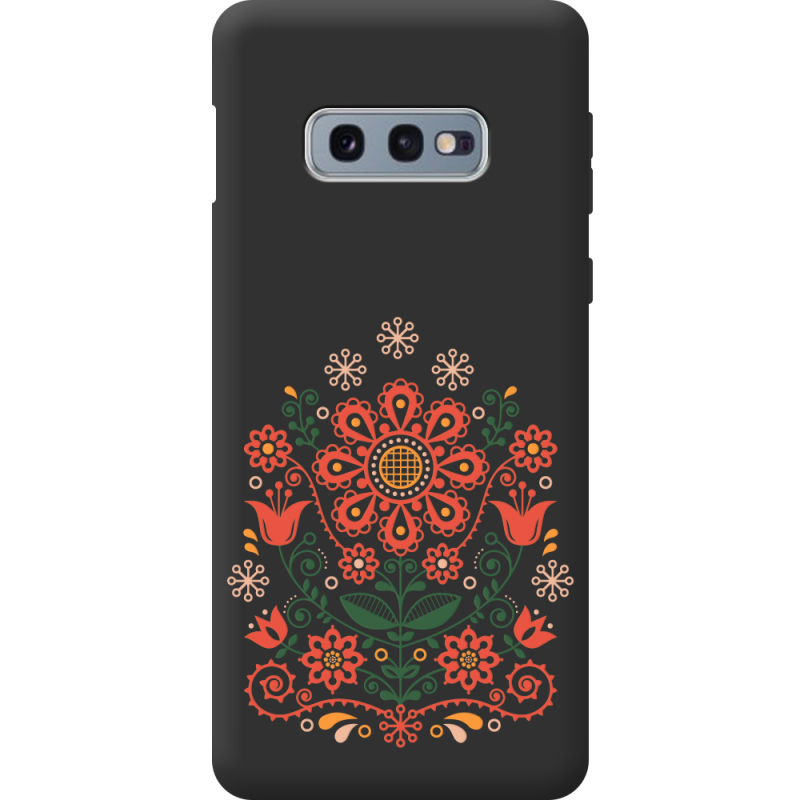 Черный чехол BoxFace Samsung G970 Galaxy S10e Ukrainian Ornament