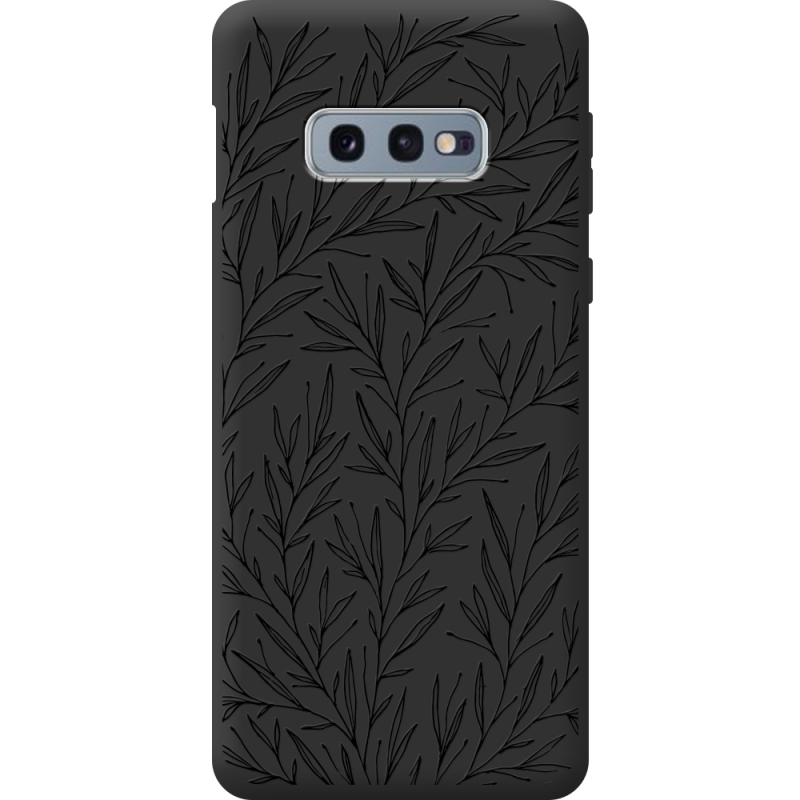 Черный чехол BoxFace Samsung G970 Galaxy S10e Leaves