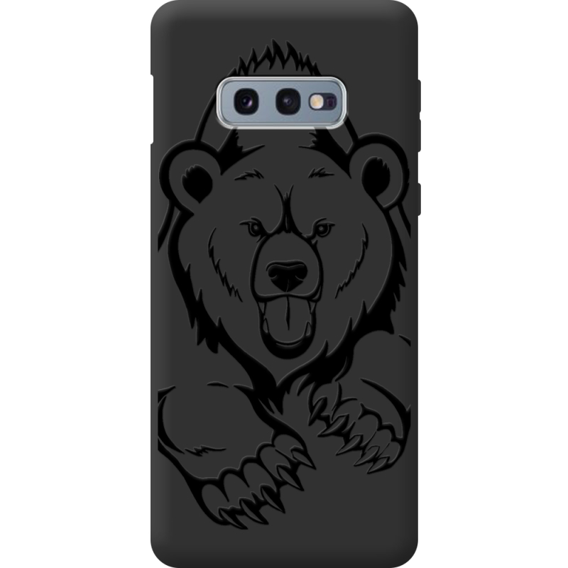 Черный чехол BoxFace Samsung G970 Galaxy S10e Grizzly Bear