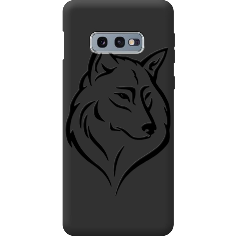 Черный чехол BoxFace Samsung G970 Galaxy S10e Wolf