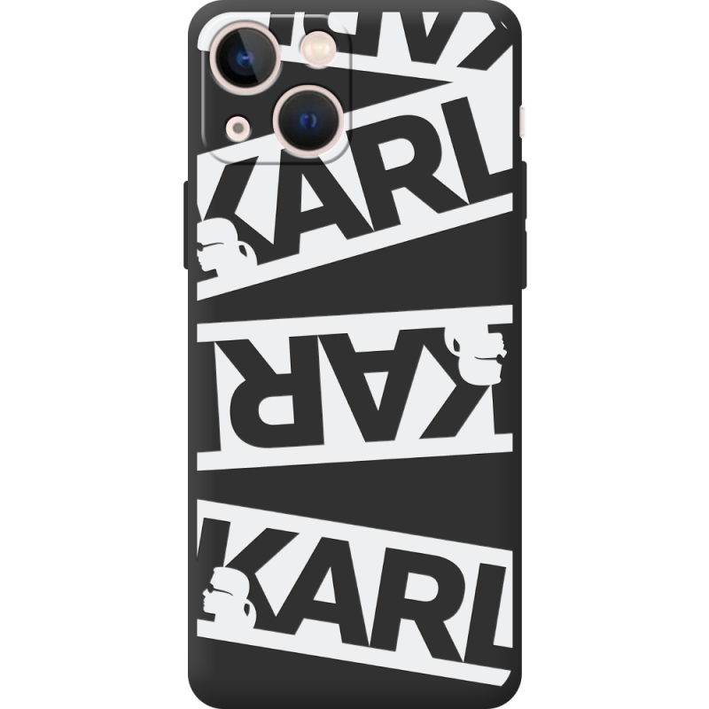 Черный чехол BoxFace Apple iPhone 13 mini White Karl