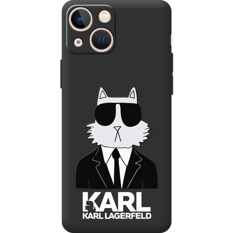 Черный чехол BoxFace Apple iPhone 13 mini Cat in Black