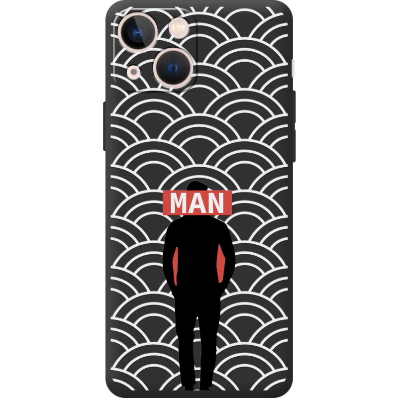 Черный чехол BoxFace Apple iPhone 13 mini Man Pattern