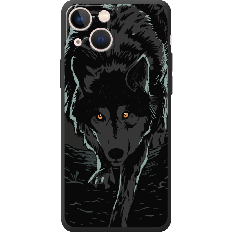 Черный чехол BoxFace Apple iPhone 13 mini Wolf