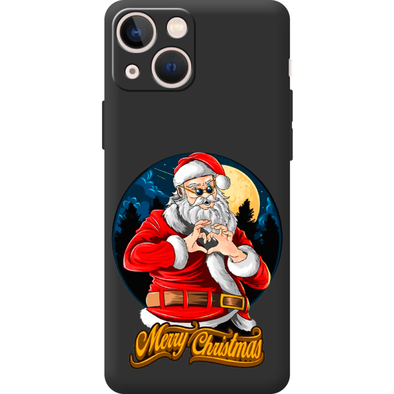 Черный чехол BoxFace Apple iPhone 13 mini Cool Santa