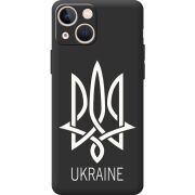 Черный чехол BoxFace Apple iPhone 13 mini Тризуб монограмма ukraine