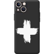 Черный чехол BoxFace Apple iPhone 13 mini Білий хрест ЗСУ