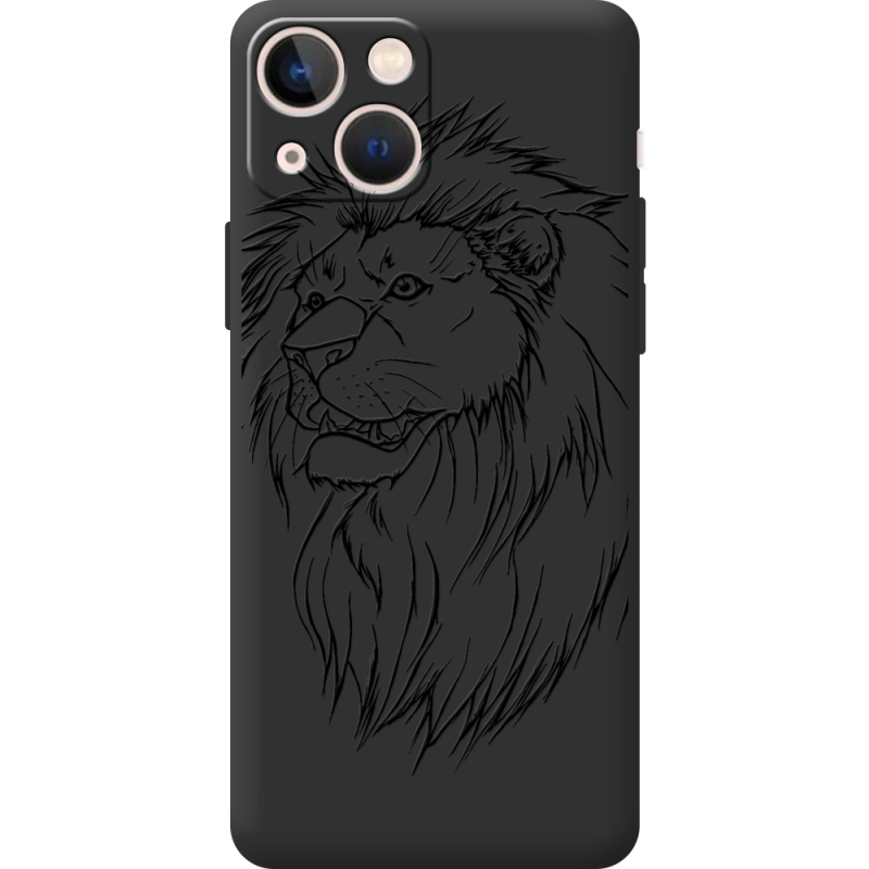 Черный чехол BoxFace Apple iPhone 13 mini Lion