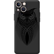 Черный чехол BoxFace Apple iPhone 13 mini Owl